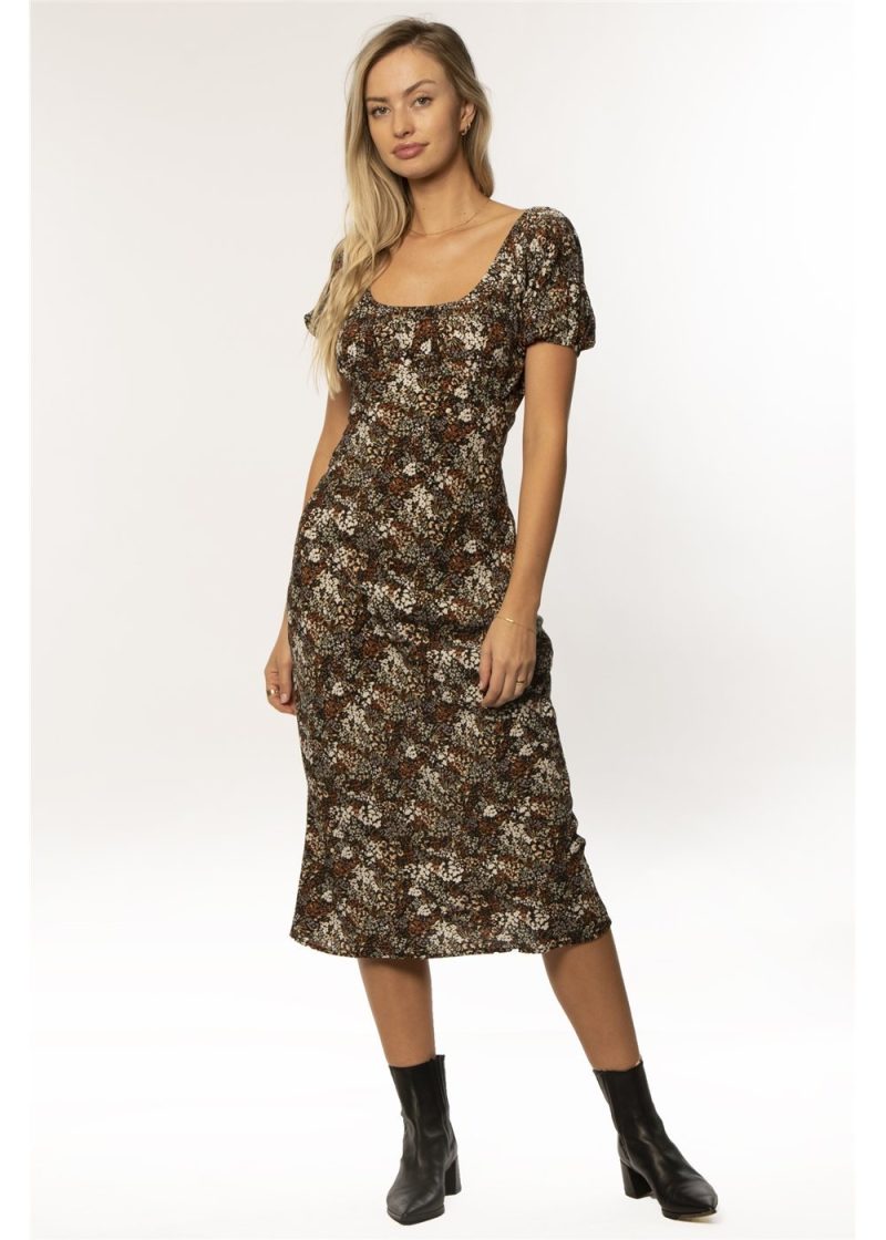 AMUSE SOCIETY SERANA SS WVN DRESS-BLK - Stoke Outlets