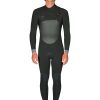 Vissla NORTH SEAS 4 - 3 FULL CHEST ZIP - BLK - Stoke Outlets