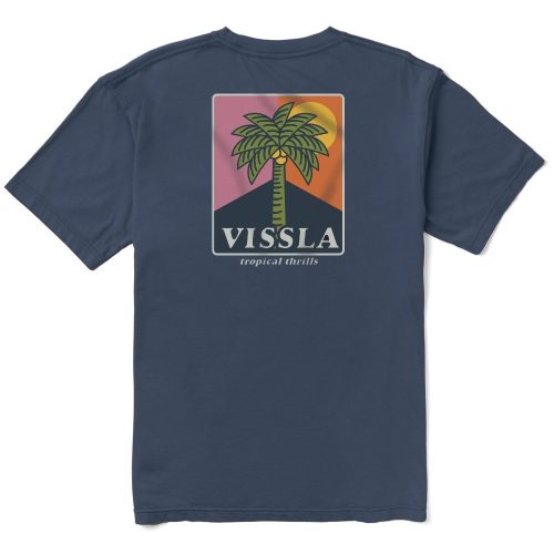 Vissla Tropical Thrills Premium Organic PKT Tee - NVY - Stoke Outlets